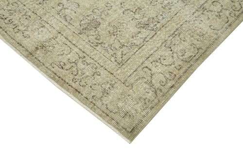 Vintage Beige Vintage Cotton Wool Handmade Area Rug 6'5'' x 10'0''