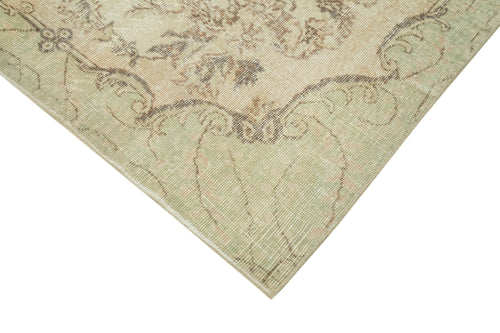 Vintage Beige Vintage Cotton Wool Handmade Area Rug 6'5'' x 9'11''