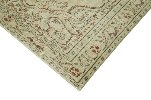Vintage Beige Vintage Cotton Wool Handmade Area Rug 5'11'' x 10'6''