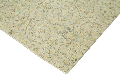 Vintage Beige Vintage Cotton Wool Handmade Area Rug 6'9'' x 9'4''