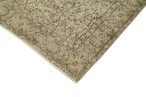 Vintage Beige Vintage Cotton Wool Handmade Area Rug 6'2'' x 9'9''