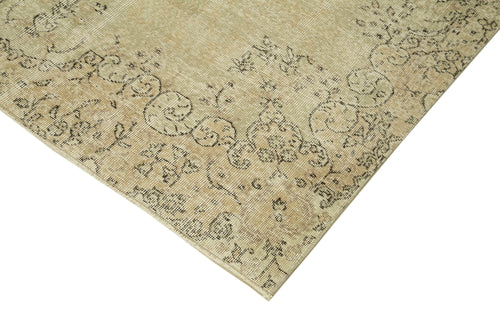 Vintage Beige Vintage Cotton Wool Handmade Area Rug 5'9'' x 9'2''