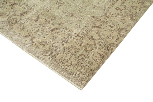 Vintage Beige Vintage Cotton Wool Handmade Area Rug 5'8'' x 9'6''