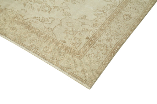 Vintage Beige Vintage Cotton Wool Handmade Area Rug 6'0'' x 9'7''