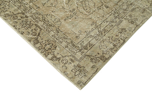 Vintage Beige Vintage Cotton Wool Handmade Area Rug 5'11'' x 9'8''