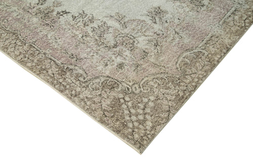 Overdyed Vintage Grey Vintage Cotton Wool Handmade Area Rug 6'4'' x 10'0''