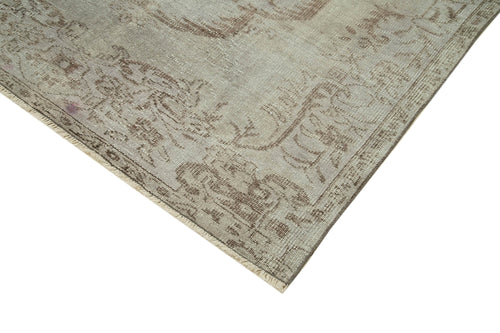 Overdyed Vintage Grey Vintage Cotton Wool Handmade Area Rug 5'7'' x 9'0''