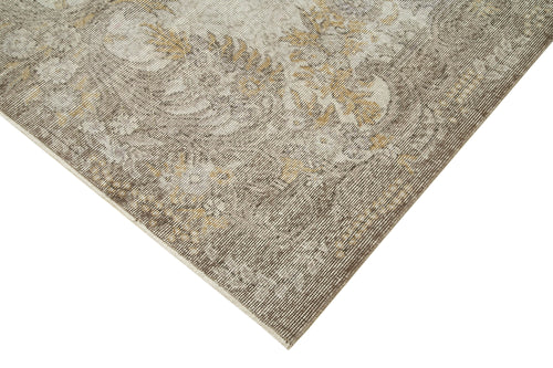 Overdyed Vintage Grey Vintage Cotton Wool Handmade Area Rug 6'0'' x 9'5''