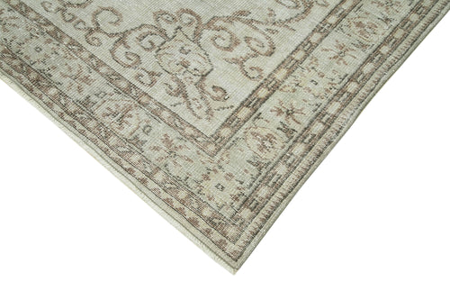 Overdyed Vintage Grey Vintage Cotton Wool Handmade Area Rug 5'8'' x 9'2''