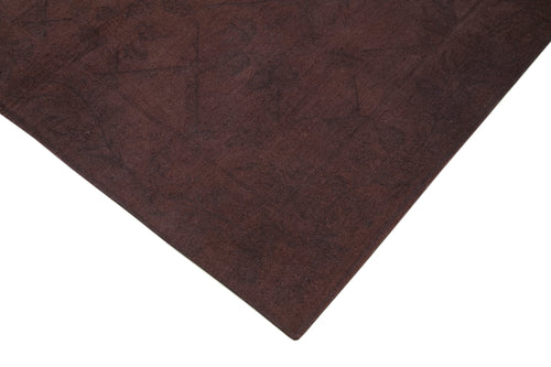 Needlepoint Purple Floral Cotton Wool Handmade Area Rug 5'8'' x 7'8''