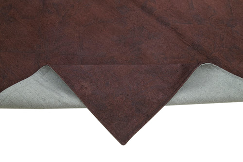 Needlepoint Purple Floral Cotton Wool Handmade Area Rug 5'8'' x 7'8''