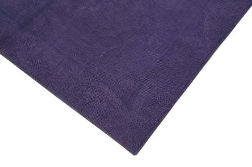 Needlepoint Purple Floral Cotton Wool Handmade Area Rug 5'7'' x 8'6''