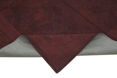 Needlepoint Purple Floral Cotton Wool Handmade Area Rug 5'5'' x 8'6''