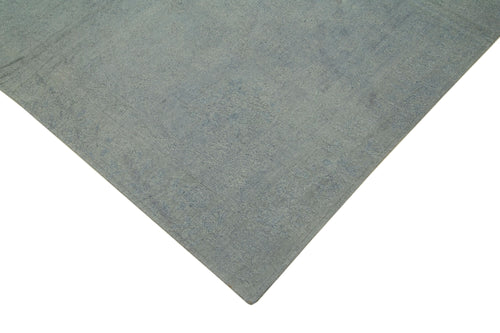 Needlepoint Grey Vintage Cotton Wool Handmade Area Rug 5'4'' x 7'9''