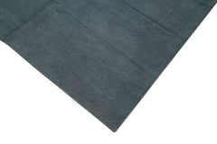 Needlepoint Grey Floral Cotton Wool Handmade Area Rug 5'7'' x 8'2''