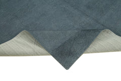 Needlepoint Grey Floral Cotton Wool Handmade Area Rug 5'7'' x 8'2''