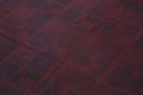 Needlepoint Brown Floral Cotton Wool Handmade Area Rug 4'7'' x 7'6''