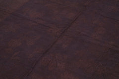 Needlepoint Brown Floral Cotton Wool Handmade Area Rug 6'0'' x 8'2''