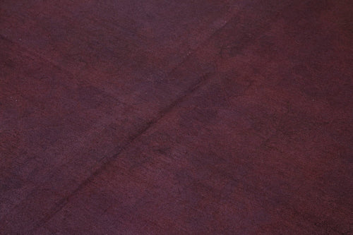 Needlepoint Pink Floral Cotton Wool Handmade Area Rug 5'6'' x 7'10''