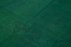 Handmade Area Rug – Vintage Wool Green Floral Carpet 5'4'' x 7'11''