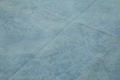 Needlepoint Blue Floral Cotton Wool Handmade Area Rug 5'4'' x 8'6''