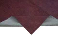 Needlepoint Brown Floral Cotton Wool Handmade Area Rug 5'6'' x 8'5''