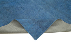 Needlepoint Blue Floral Cotton Wool Handmade Area Rug 5'5'' x 8'0''