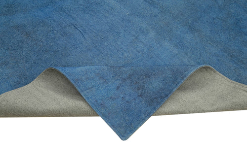 Needlepoint Blue Floral Cotton Wool Handmade Area Rug 5'5'' x 8'0''