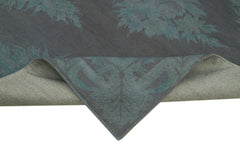 Handmade Area Rug – Needlepoint Grey Floral Cotton Wool Carpet 5'7''x7'5''