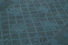 Needlepoint Grey Floral Cotton Wool Handmade Area Rug 5'5'' x 8'4''