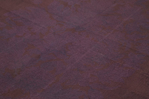 Needlepoint Purple Floral Cotton Wool Handmade Area Rug 7'2'' x 8'8''