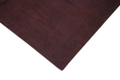 Needlepoint Brown Floral Cotton Wool Handmade Area Rug 7'4'' x 8'6''