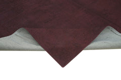 Needlepoint Brown Floral Cotton Wool Handmade Area Rug 7'4'' x 8'6''