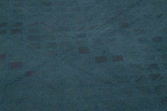 Needlepoint Blue Floral Cotton Wool Handmade Area Rug 7'1'' x 8'10''