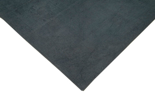 Needlepoint Blue Floral Cotton Wool Handmade Area Rug 7'3'' x 9'3''