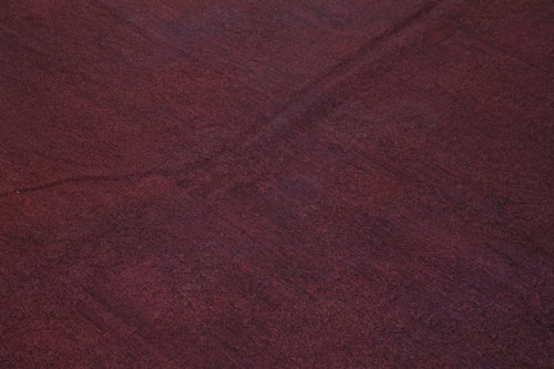 Needlepoint Brown Floral Cotton Wool Handmade Area Rug 7'4'' x 8'9''