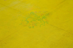 Handmade Area Rug – Needlepoint Yellow Floral Cotton Wool Carpet 7'5" x 9'3"