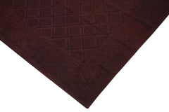 Needlepoint Brown Floral Cotton Wool Handmade Area Rug 7'3'' x 9'1''