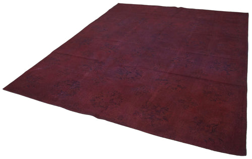 Needlepoint Brown Floral Cotton Wool Handmade Area Rug 7'3'' x 8'9''