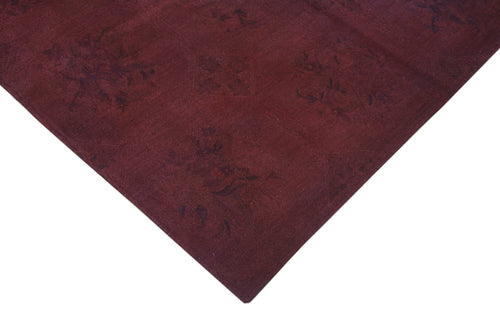 Needlepoint Brown Floral Cotton Wool Handmade Area Rug 7'3'' x 8'9''