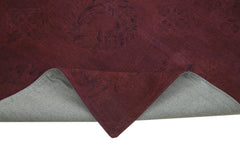 Needlepoint Brown Floral Cotton Wool Handmade Area Rug 7'3'' x 8'9''