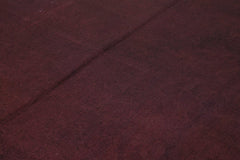 Needlepoint Brown Floral Cotton Wool Handmade Area Rug 7'1'' x 9'1''