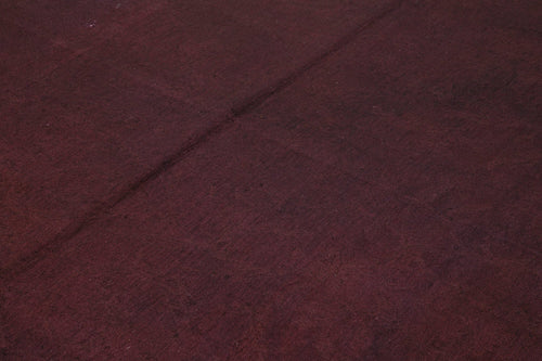 Needlepoint Brown Floral Cotton Wool Handmade Area Rug 7'1'' x 9'1''