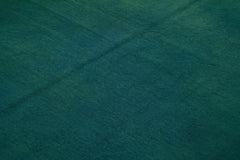 Needlepoint Green Floral Cotton Wool Handmade Area Rug 7'6'' x 8'10''