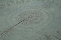 Handmade Area Rug | Vintage Wool Rug Grey Floral Cotton Carpet 8x11
