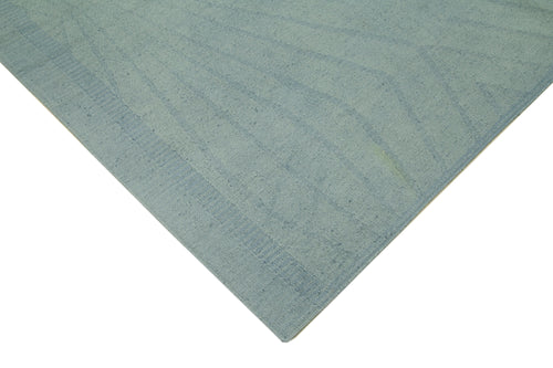 Needlepoint Blue Floral Cotton Wool Handmade Area Rug 8'0'' x 11'8''