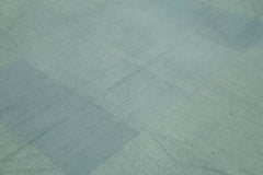 Needlepoint Blue Floral Cotton Wool Handmade Area Rug 8'0'' x 11'8''