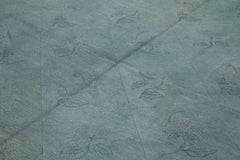 Handmade Area Rug – Vintage Wool Rug With Grey Floral Design, 8'2'' x 11'5''