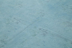 Handmade Area Rug – Blue Floral Cotton Wool Vintage Turkish Carpet 8'1''x11'1''