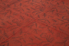 Needlepoint Orange Floral Cotton Wool Handmade Area Rug 8'2'' x 11'3''